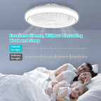 Ventilatore da soffitto con luce LED, telecomando, dimmerabile, 220V, bianco
