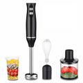 Edelstahl 4-in-1 Stabmixer Set, Handmixer, Gemüseschneider und Fleischwolf, Smoothie Maker