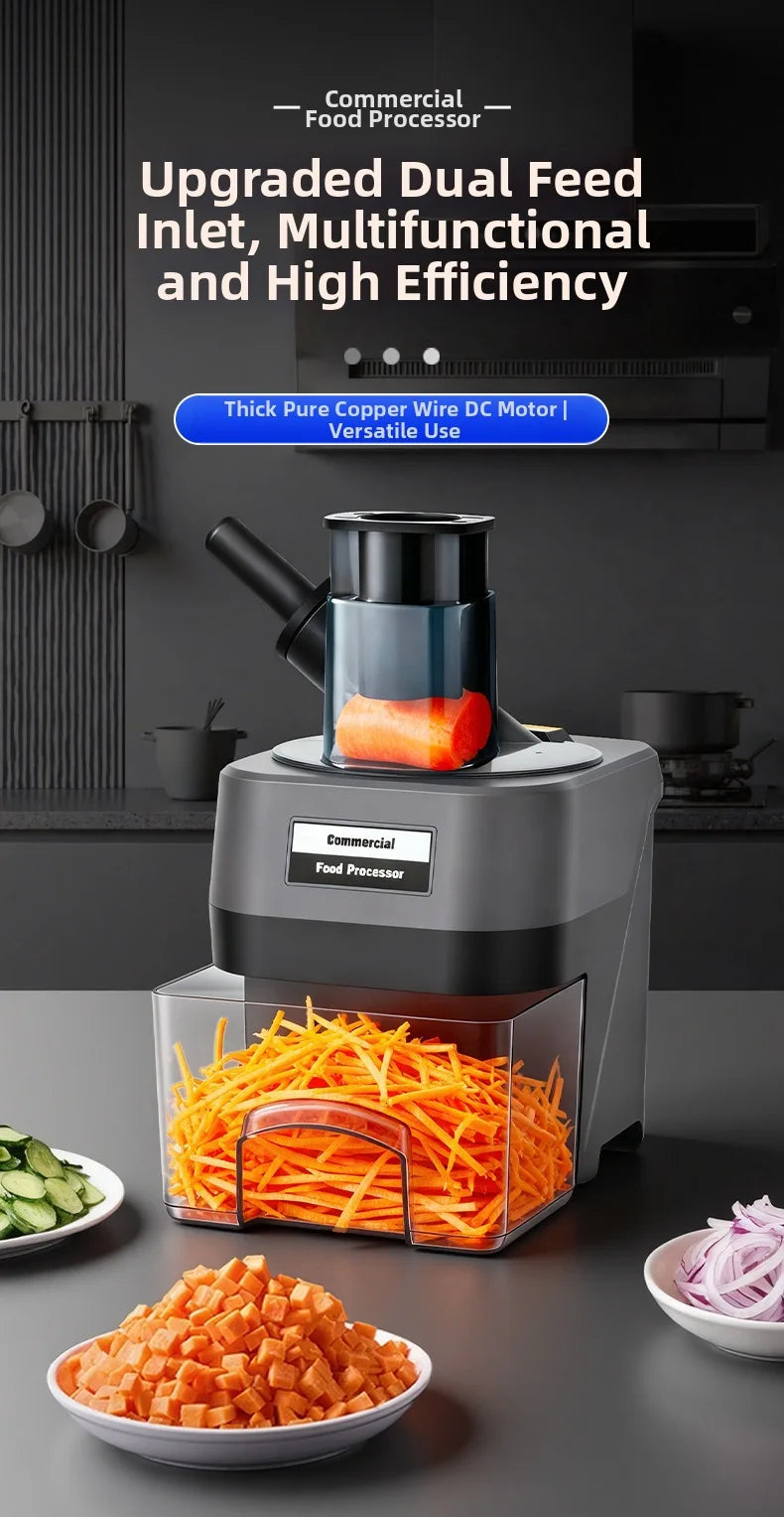 4-in-1 Elektrischer Gemüseschneider, Automatischer Küchenroboter, Kleines Haushaltsgerät zum Kochen, Hochleistungs-Fleischwolf für Zuhause