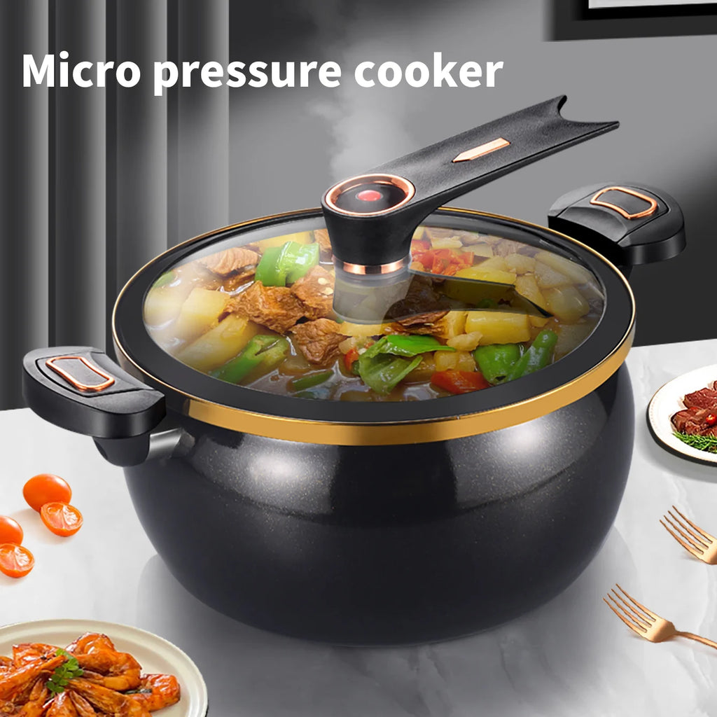 1 pentola a pressione Fat Daddy Micro, grande capacità da 7 litri, 26 cm, adatta per uso domestico, pentola antiaderente multifunzionale per stufare e cucinare zuppe, compatibile con piani cottura a induzione e fornelli a ga