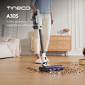 Tineco A30S, Kabelloser Staubsauger, 160 W Saugleistung, 60 Minuten Laufzeit, 1 l Staubbehälter, ZeroTangle-Bürste, PureCyclone-Technologie, LED-Licht