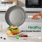 DONNOR 13Psc Set di pentole e padelle Set di pentole antiaderenti Pentole a induzione in granito Set da cucina antiaderente con padelle JT447