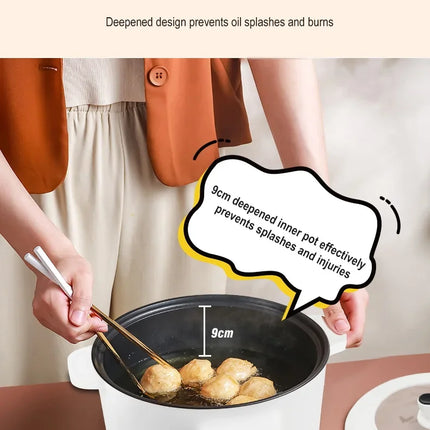 220V Multifunctional Cooker Single/Double Layer Portable Electric Pot 1.7L Household Non-Stick Pan for Ramen, Dumplings, Oatmeal
