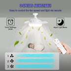 Ventilatore da soffitto JOYINLED con illuminazione e telecomando, pale retrattili a scomparsa, luce dimmerabile, silenzioso, 3 velocità per camera da letto