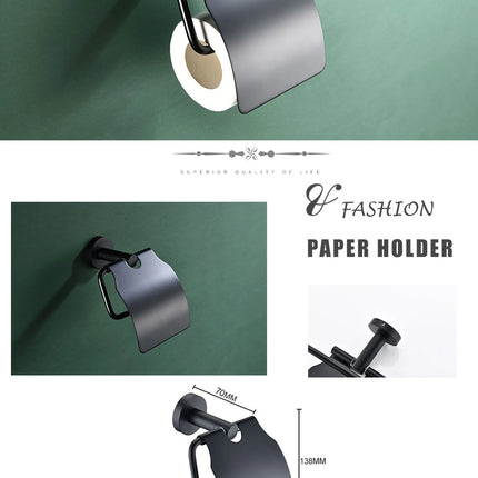 Matt Black Stainless Steel Towel Rack Towel Bar Soap Dish Toilet Paper Holder Towel Hooks Bathroom Accessories