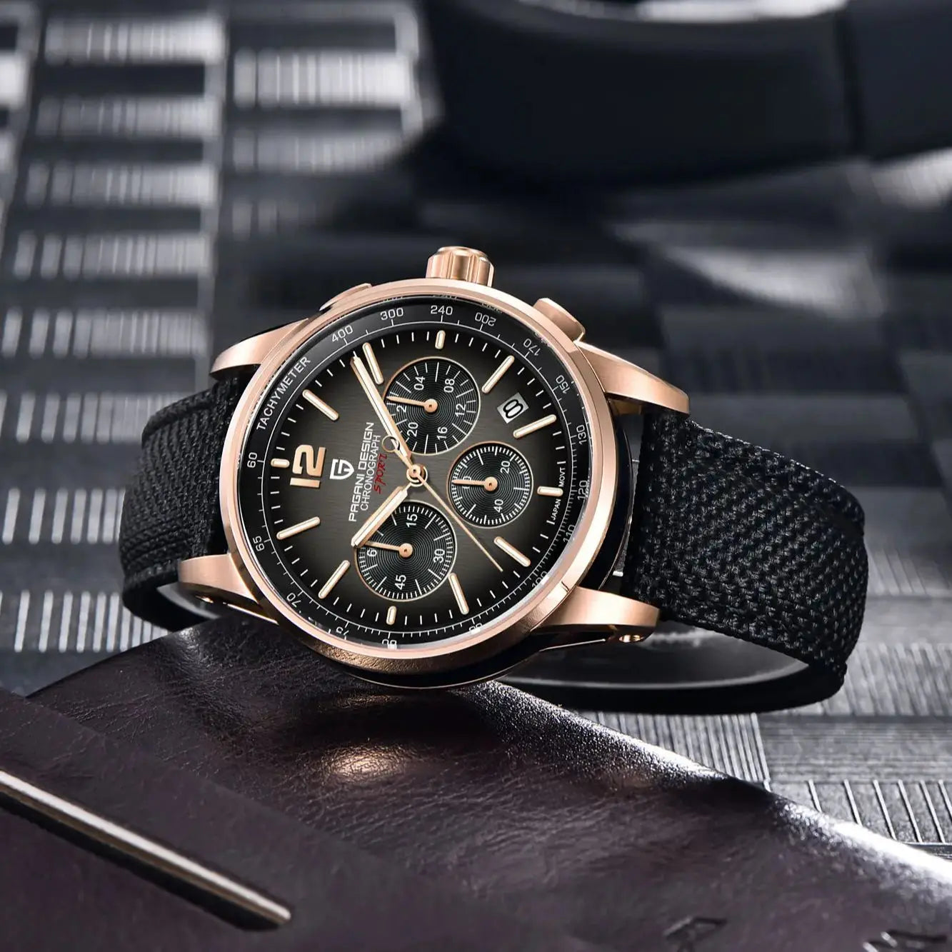 PAGANI DESIGN Orologio da Polso Uomo Quarzo VK63 41mm Vetro Zaffiro 10 Bar