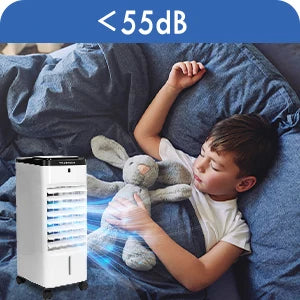 Aigostar Olaf - Raffreddatore evaporativo con telecomando con 3 modalità e velocità e vento. Con timer con spegnimento automatico. Serbatoio dell'acqua da 3,5 litri. Base
