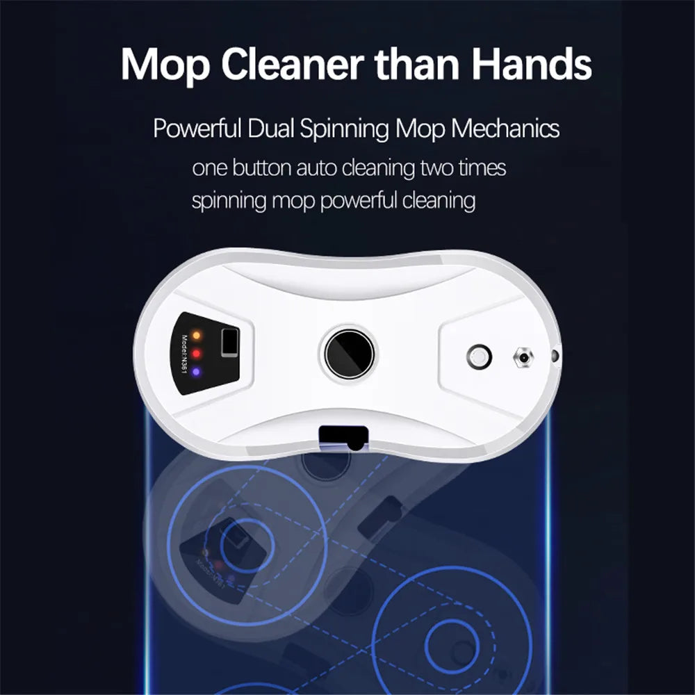 5600Pa Electric Window Cleaning Robot, Automatic and with Remote Control, Window Vacuum Cleaner for Household Appliances