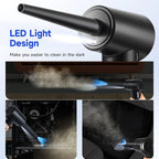 Kabelloser Luftentstauber 50000RPM Tragbar mit LED-Licht zur Reinigung von PCs, Tastaturen, Laptops und Elektronik
