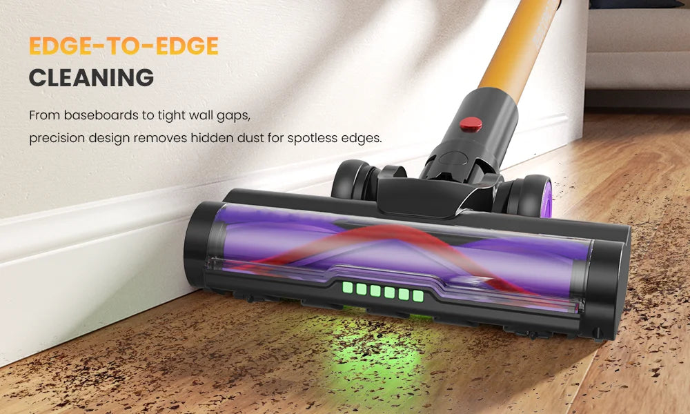 Erabros EV5 550W 70KPA Cordless Vacuum Cleaner with Ultra-Strong Suction Power, 80 Minutes Runtime, Smart Handheld Vacuum with 4 Modes