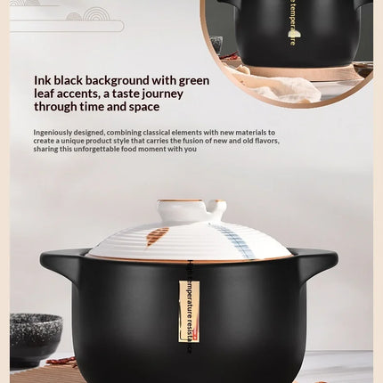 Ceramic Pots Clay Pot Gas Stove Safe Durable Heat Resistant Crack Proof Casserole Stew Soup Clay Pot Rice Cooker