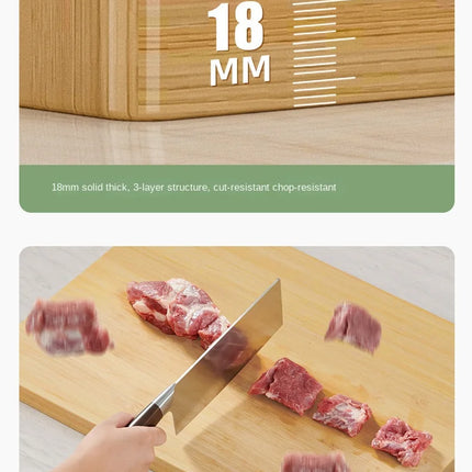 Tagliere spesso in legno massello bifacciale, antibatterico, anti-muffa, non facile da rompere, da utilizzare per carne, tagliatelle, frutta, verdure