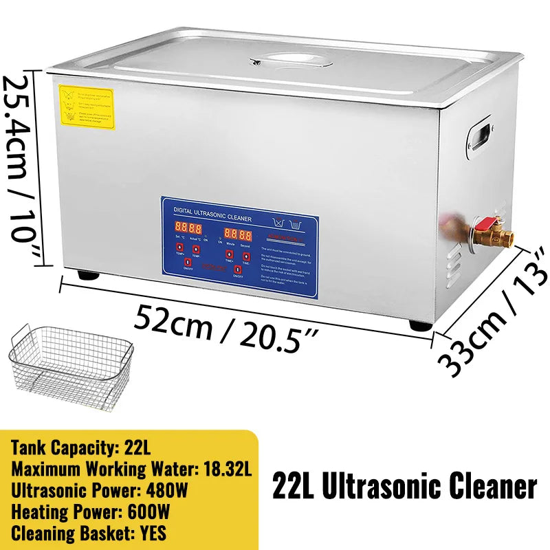 SucceBuy 1.3L 2L 3L 6L 10L 15L 22L 30L Ultraschallreiniger Tragbare Spülmaschine Waschmaschine Ultraschallreinigungsgeräte für den Haushalt
