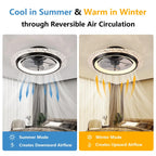 Ventilatore da Soffitto Moderno Silenzioso con Luce e Telecomando, 6 Velocità, Luce LED, Ventilatore Intelligente, Lampadario da Soffitto per Soggiorno, Decorazione Casa