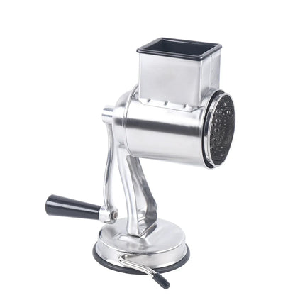 Rotary Cheese Grater, Slicer and Shredder, with 5 Stainless Steel Blades, Manual Drum Grater with Handle, Vegetable Shredder