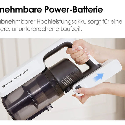 Tineco A30S, Cordless Vacuum Cleaner, 160W Suction, 60-Minute Runtime, 1L Dustbin, ZeroTangle Brush, PureCyclone Technology, LED Light