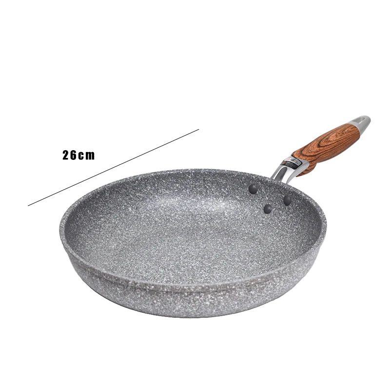 Langlebiger Stein-Wok, antihaftbeschichtete Keramikpfanne, Induktionsfritteuse, Gasherd-Pfanne, Kochgeschirr-Werkzeug für das Küchenset