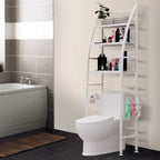 3-stöckiges Metallregal für die Toilette, Organizer für Bad, Küche, Waschküche, Wohnzimmer, bohrfrei.