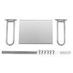 Scaffale per forno a microonde a 2 livelli, scaffale espandibile, strumento di stoccaggio da cucina con 6 ganci flessibili per balcone cucina