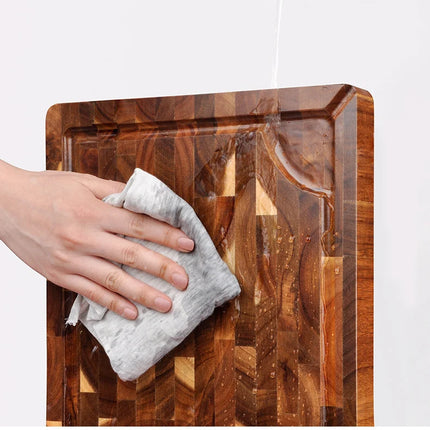 Tagliere in legno di acacia con venature, tagliere in legno, tagliere in legno, formaggio organico, tagliere da macellaio, cucina quadrata, tagliere naturali