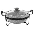 Grande Formato Riscaldamento Diretto Zuppa di Granito Pentola Moor Pietra Sizzling Pentola Calda Cottura Wok Cottura del Riso Cottura Cibo Servire Pentola di Pietra
