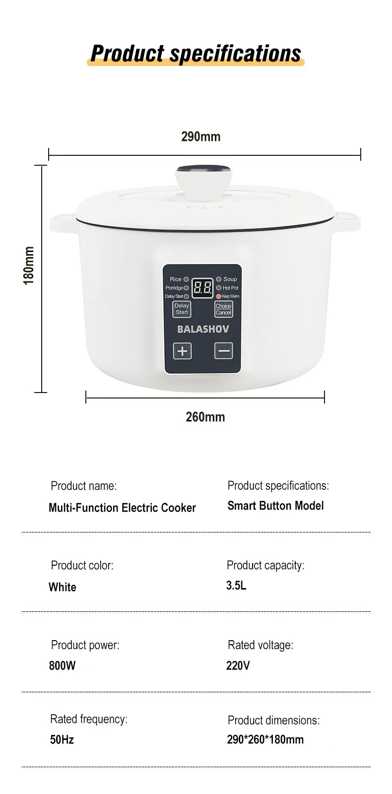 Multi-Kocher 220V Tragbarer Ein-/Doppelschicht-Elektrotopf 1,7L Antihaft-Heimküchentopf für Ramen, Knödel, Haferflocken