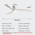 Ventilatore da Soffitto Industriale Retrò da 38/52 Pollici, Ideale per Zone Giorno/Sala da Pranzo, Casa e Ufficio - Motore DC Inverter Silenzioso a 6 Velocità