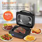 Friggitrice ad aria calda 8 in 1, 6 litri, 1700 W, nera, acciaio inossidabile