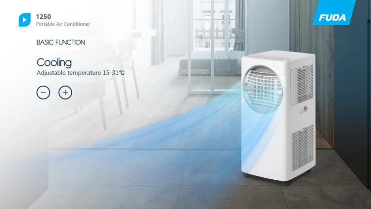 Condizionatore d'Aria Portatile 12000BTU con Funzione di Raffreddamento e Riscaldamento per Casa e Stanze
