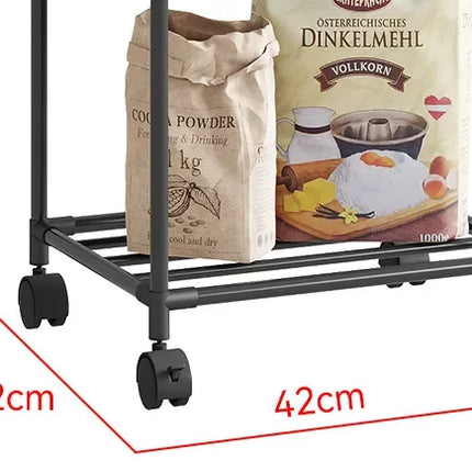 Multilayer Kitchen Floor Shelf, Removable Household Integrated Wall Shelf