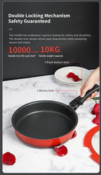 COOKER KING Set di Padelle Antiaderenti con Manico Rimovibile, Rivestimento per Alimenti, Pentola per Cottura a Induzione, Padella per Bistecche e Omelette