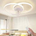 Ventilatore da soffitto a LED con luce bianca 36W, silenzioso, telecomando, 3 temperature di colore, 6 velocità