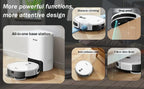 Arnagar Smart Home Saug- und Wischroboter mit automatischer Entleerung, App-Steuerung, 12000Pa, VSLAM, 5200mAh, geräuscharm für Teppichreinigung