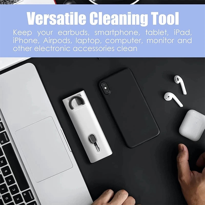 7 in 1 kit spazzola per pulizia tastiera computer penna per pulizia auricolari per auricolare strumenti per la pulizia della tastiera kit estrattore per copritasti detergente