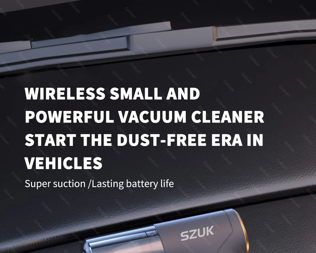 SZUK 98000PA Auto-Staubsauger Mini Leistungsstarke Reinigungsmaschine Starke Saugkraft Drahtloser Handstaubsauger für Zuhause und Auto