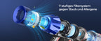Aspirapolvere senza fili Laresar V7S 75000PA 650W, 90 minuti di autonomia, batteria rimovibile, display intelligente, elettrodomestico