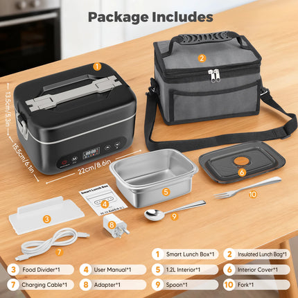 Scaldavivande Portatile Senza Fili 100/80/60W, Riscaldamento Rapido, Grande Capacità 1/1.2L, 4 Modalità di Riscaldamento con Timer, 12000mAh per Ufficio e Viaggi