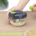 Affettatrice pelapatate manuale, tritatutto per cipolle, pressa per aglio, tritatutto per alimenti portatile, affettatrice Dicer Mixer per verdure da cucina