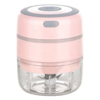 Mini-Elektrozerkleinerer für Knoblauch, tragbarer, kabelloser Gemüsemixer, USB-wiederaufladbarer Zwiebelhacker für Babynahrung, Chili, Kräuter