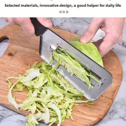 Affettatrice per Verdure in Acciaio Inox, Utensile Multifunzione per Tagliare e Sminuzzare Cavolo, Lattuga, Carote e Cipolle per Preparazione in Cucina