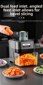 4-in-1 Elektrischer Gemüseschneider, Automatischer Küchenroboter, Kleines Haushaltsgerät zum Kochen, Hochleistungs-Fleischwolf für Zuhause