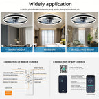Plafoniera a LED semplice con ventilatore a soffitto Telecomando Acrilico Intelligenza Soggiorno Luce Illuminazione da cucina Ventilatore moderno