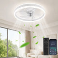 Ventilatore da soffitto con luce LED dimmerabile 50 cm bianco telecomando