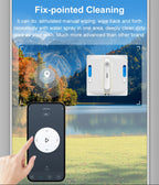 ABIR WD9 Fensterputzroboter, 4-Wege-Wassersprühfunktion, schwimmende Schaber-Technologie, Lasersensor, 9000PA Saugkraft, intelligente Speicherfunktion