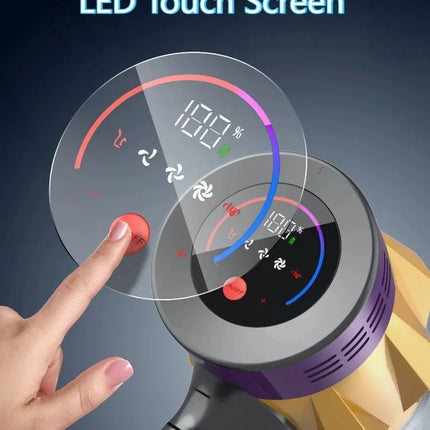 IDEACH V18 Aspirapolvere Portatile Senza Fili 550W 45kPa con Touchscreen, Batteria Rimovibile, Leggero per Pavimenti, Auto e Peli di Animali Domestici