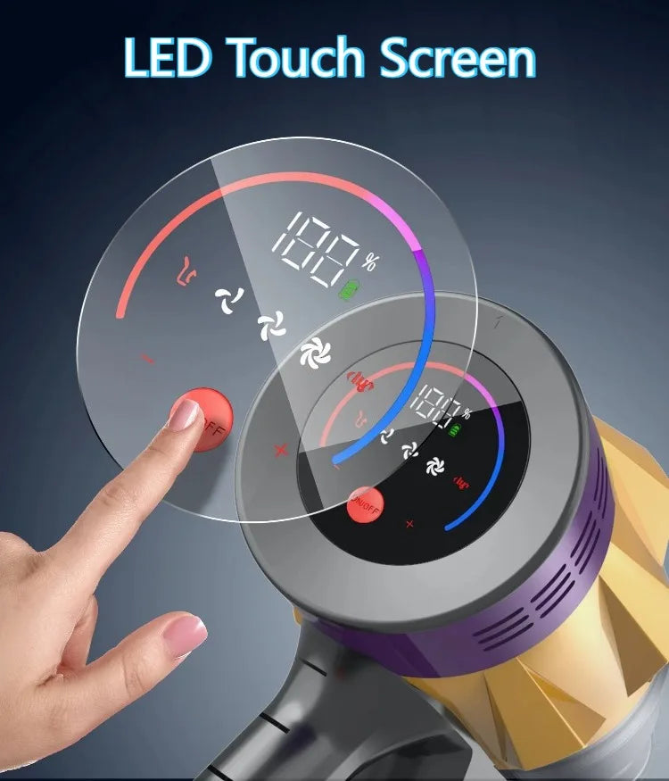 IDEACH V18 Kabelloser Handstaubsauger 550 W 45 kPa mit Touchscreen, abnehmbarem Akku, leicht für Böden, Autos und Tierhaare