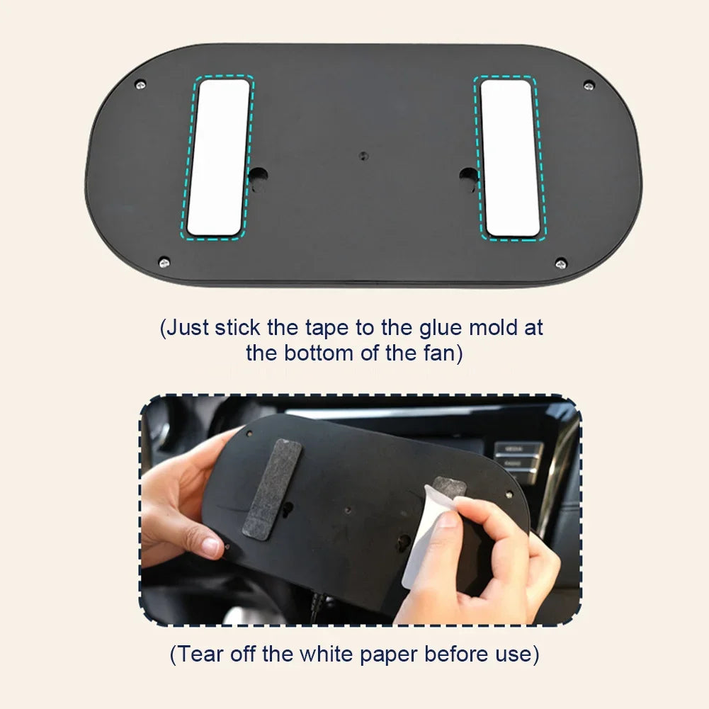 Ventola di Raffreddamento Elettrica per Auto 5V 12V 360° °   Ventilatore USB Multifunzione a Doppia Testa Regolabile, 2 Velocità, per Auto, Casa e Campeggio