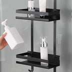 Duschregal zum Aufhängen, Shampooflaschenhalter, Seifenhalter, keine Bohrungen erforderlich für die Dusche, Badregal, Badzubehör