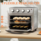 Mini Forno con Funzione di Frittura ad Aria Calda, 1600W, Timer 60 Min