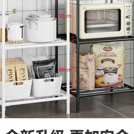 Multilayer Kitchen Floor Shelf, Removable Household Integrated Wall Shelf